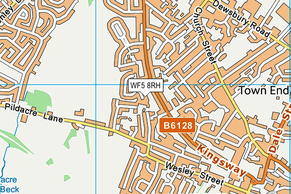 WF5 8RH map - OS VectorMap District (Ordnance Survey)
