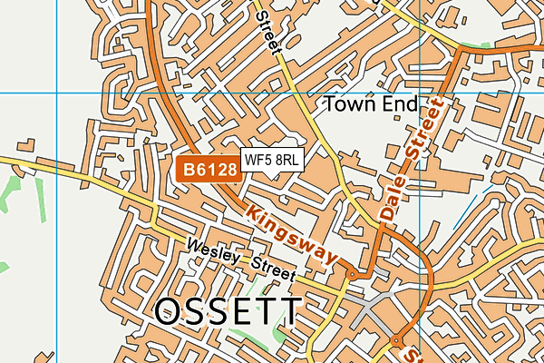 WF5 8RL map - OS VectorMap District (Ordnance Survey)