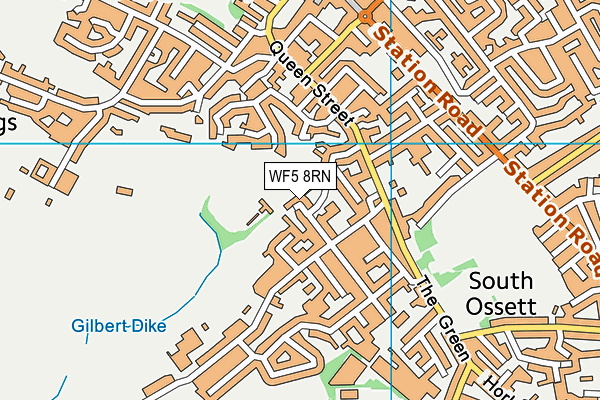 WF5 8RN map - OS VectorMap District (Ordnance Survey)