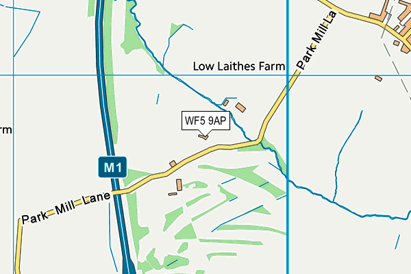 WF5 9AP map - OS VectorMap District (Ordnance Survey)