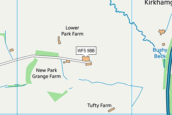 WF5 9BB map - OS VectorMap District (Ordnance Survey)
