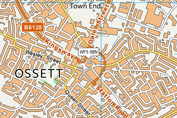 WF5 9BN map - OS VectorMap District (Ordnance Survey)