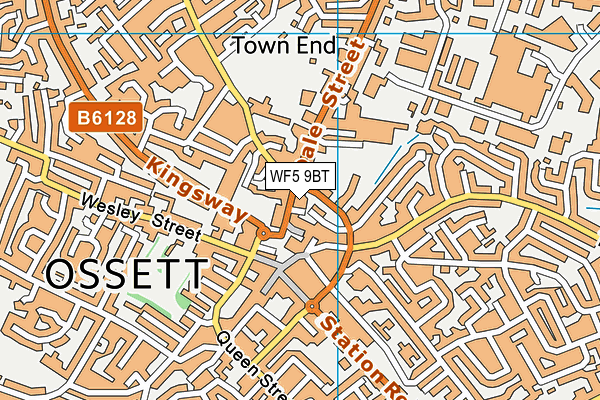 WF5 9BT map - OS VectorMap District (Ordnance Survey)