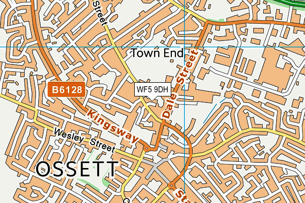 WF5 9DH map - OS VectorMap District (Ordnance Survey)