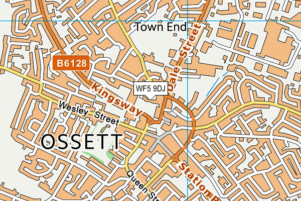 WF5 9DJ map - OS VectorMap District (Ordnance Survey)