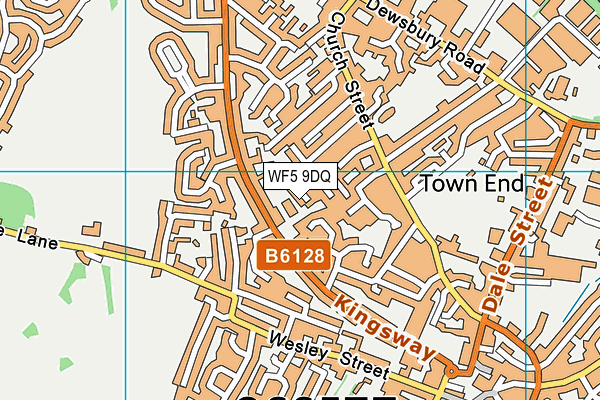 WF5 9DQ map - OS VectorMap District (Ordnance Survey)