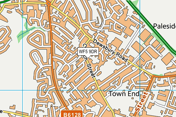 WF5 9DR map - OS VectorMap District (Ordnance Survey)