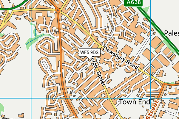 WF5 9DS map - OS VectorMap District (Ordnance Survey)