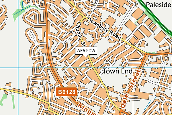 WF5 9DW map - OS VectorMap District (Ordnance Survey)