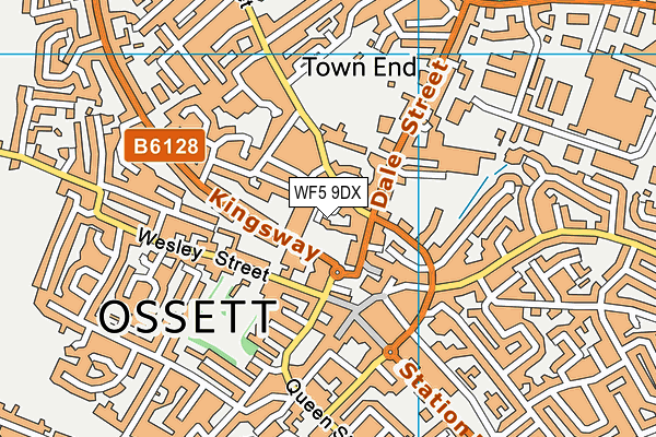 WF5 9DX map - OS VectorMap District (Ordnance Survey)