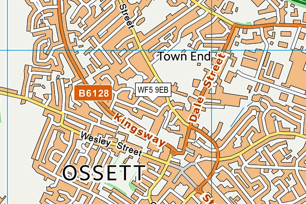 WF5 9EB map - OS VectorMap District (Ordnance Survey)