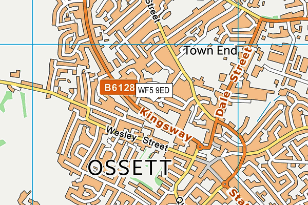 WF5 9ED map - OS VectorMap District (Ordnance Survey)