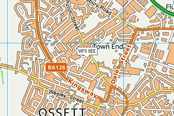 WF5 9EE map - OS VectorMap District (Ordnance Survey)