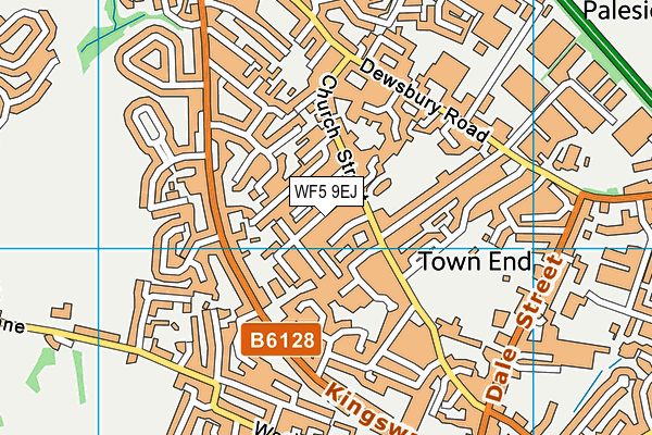 WF5 9EJ map - OS VectorMap District (Ordnance Survey)