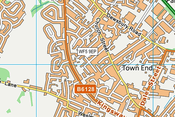 WF5 9EP map - OS VectorMap District (Ordnance Survey)