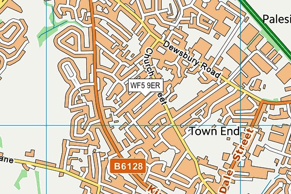 WF5 9ER map - OS VectorMap District (Ordnance Survey)