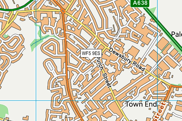 WF5 9ES map - OS VectorMap District (Ordnance Survey)