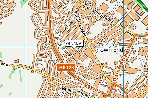 WF5 9EW map - OS VectorMap District (Ordnance Survey)