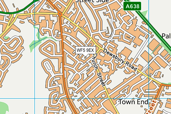 WF5 9EX map - OS VectorMap District (Ordnance Survey)