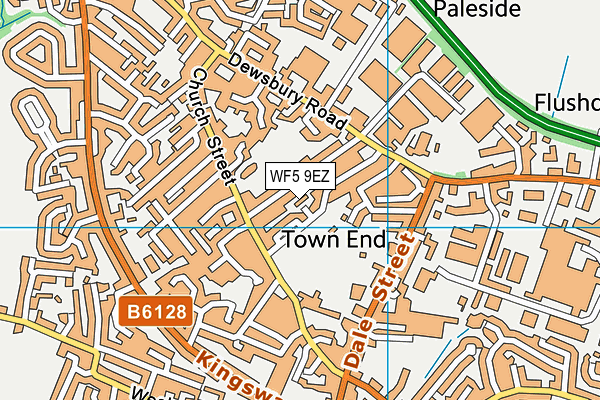 WF5 9EZ map - OS VectorMap District (Ordnance Survey)