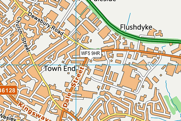 WF5 9HR map - OS VectorMap District (Ordnance Survey)