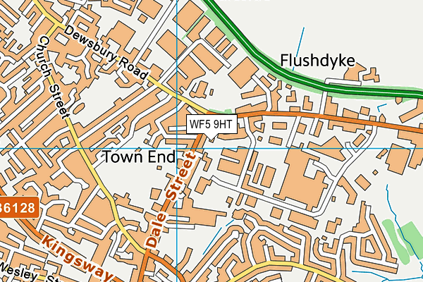 WF5 9HT map - OS VectorMap District (Ordnance Survey)