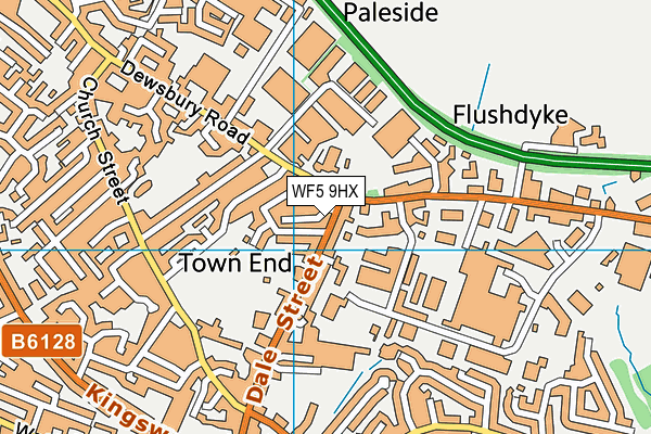 WF5 9HX map - OS VectorMap District (Ordnance Survey)