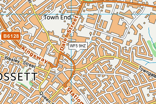 WF5 9HZ map - OS VectorMap District (Ordnance Survey)