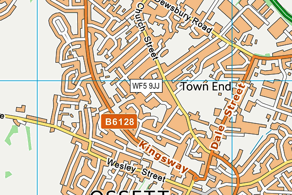 WF5 9JJ map - OS VectorMap District (Ordnance Survey)