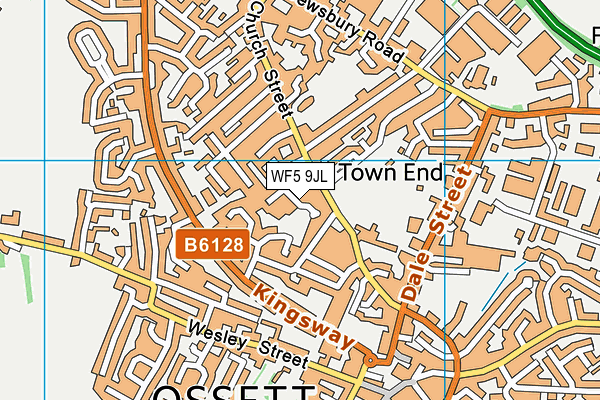 WF5 9JL map - OS VectorMap District (Ordnance Survey)