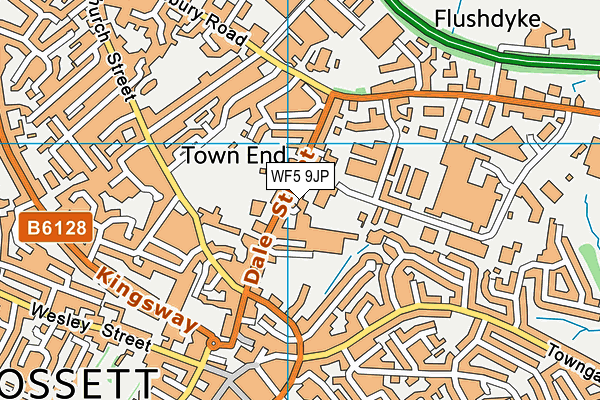 WF5 9JP map - OS VectorMap District (Ordnance Survey)