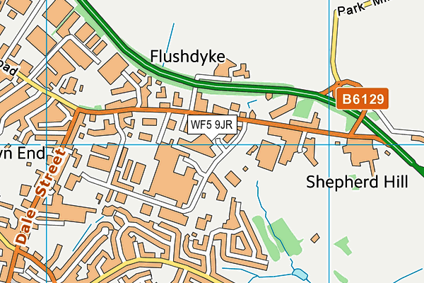 WF5 9JR map - OS VectorMap District (Ordnance Survey)