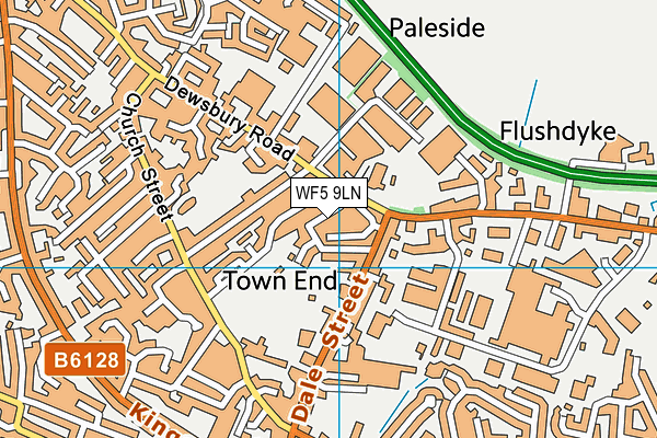 WF5 9LN map - OS VectorMap District (Ordnance Survey)