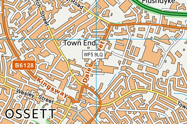 WF5 9LQ map - OS VectorMap District (Ordnance Survey)