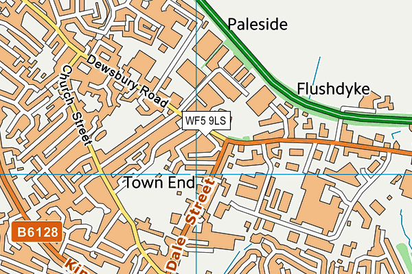 WF5 9LS map - OS VectorMap District (Ordnance Survey)