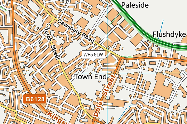 WF5 9LW map - OS VectorMap District (Ordnance Survey)