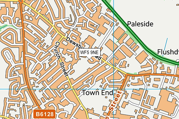 WF5 9NE map - OS VectorMap District (Ordnance Survey)