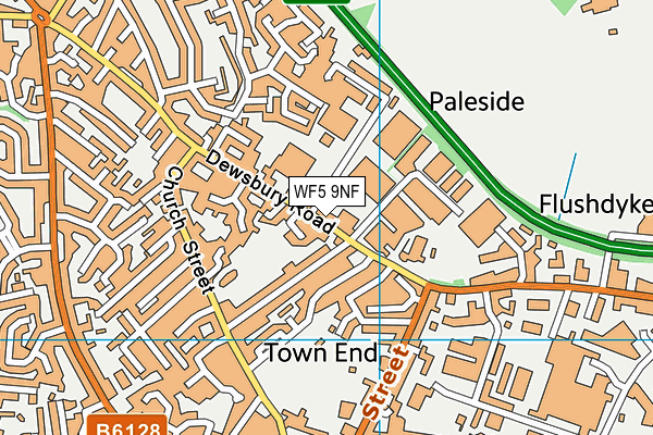 WF5 9NF map - OS VectorMap District (Ordnance Survey)