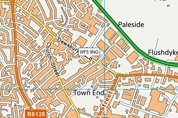 WF5 9NG map - OS VectorMap District (Ordnance Survey)