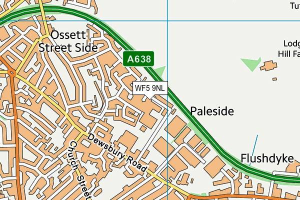 WF5 9NL map - OS VectorMap District (Ordnance Survey)