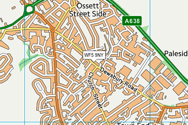 WF5 9NY map - OS VectorMap District (Ordnance Survey)