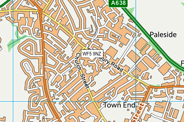 WF5 9NZ map - OS VectorMap District (Ordnance Survey)