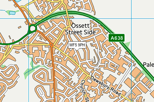 WF5 9PH map - OS VectorMap District (Ordnance Survey)