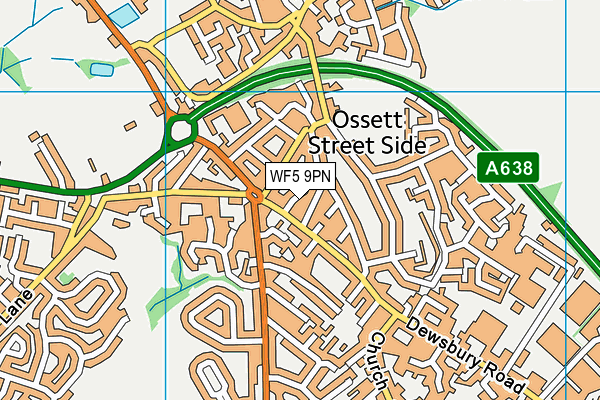 WF5 9PN map - OS VectorMap District (Ordnance Survey)