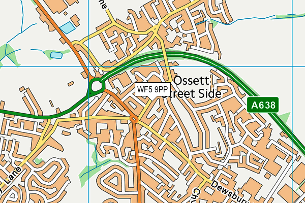 WF5 9PP map - OS VectorMap District (Ordnance Survey)