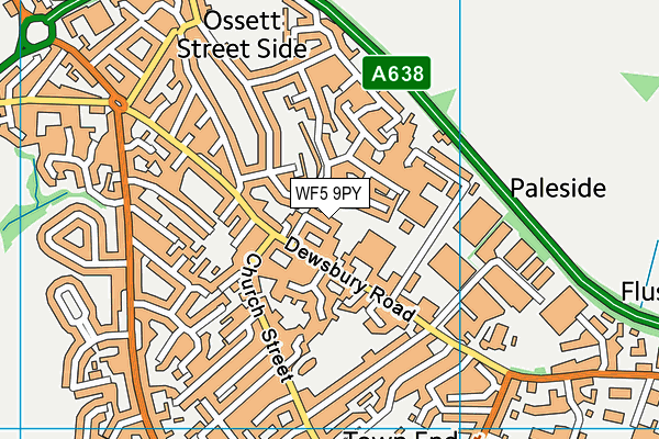 WF5 9PY map - OS VectorMap District (Ordnance Survey)