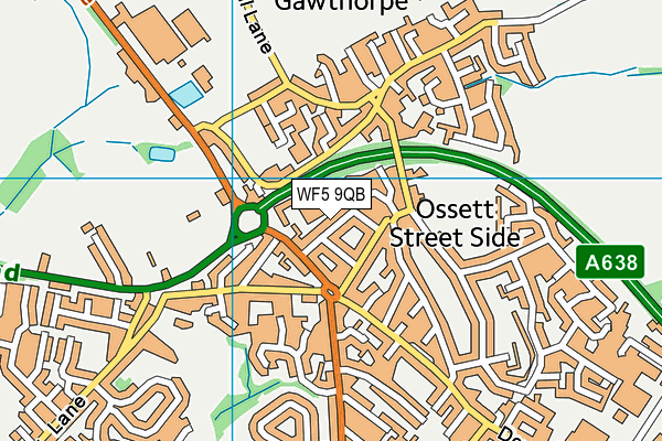 WF5 9QB map - OS VectorMap District (Ordnance Survey)