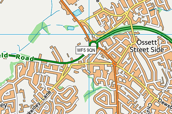 WF5 9QN map - OS VectorMap District (Ordnance Survey)