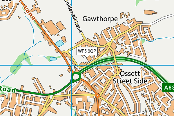Gawthorpe Community Academy map (WF5 9QP) - OS VectorMap District (Ordnance Survey)
