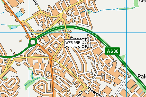 WF5 9RR map - OS VectorMap District (Ordnance Survey)